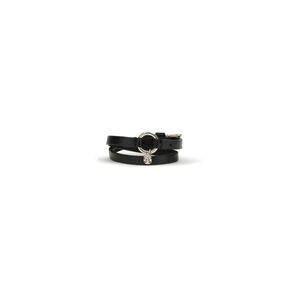 Alexander McQueen Black Calf Leather Bos Taurus Women's Bracelet